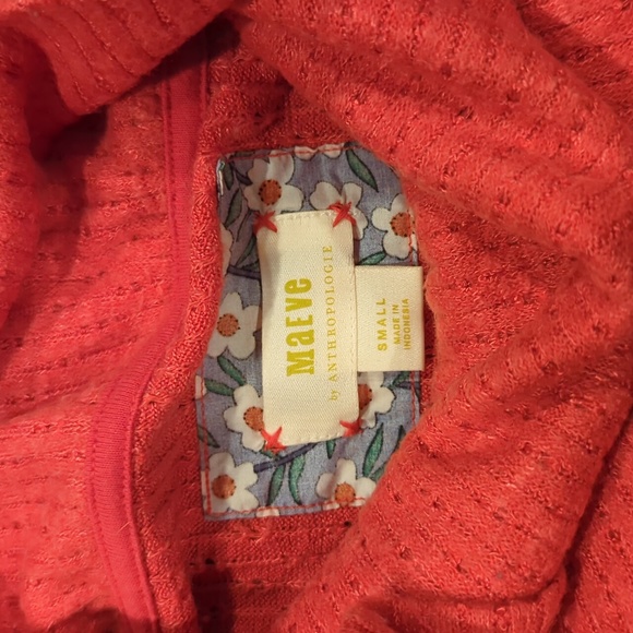 Anthropologie Mauve Addie Ruffled Hacci Pullover - Picture 2 of 4